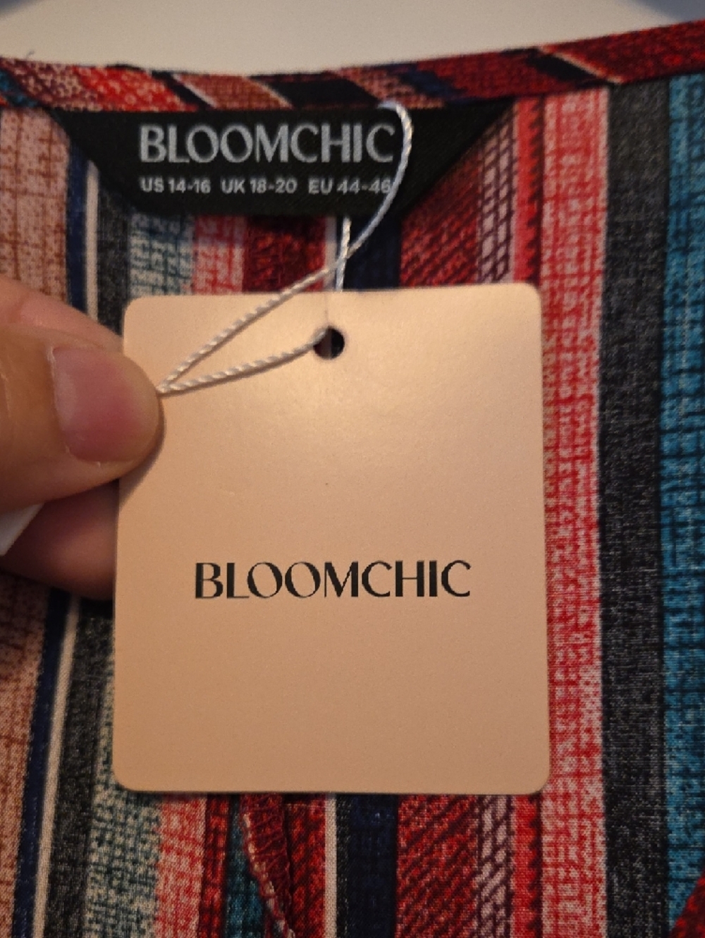 BloomChic Multicolor Striped V-Neck Maxi Dress - Picture 2 of 5